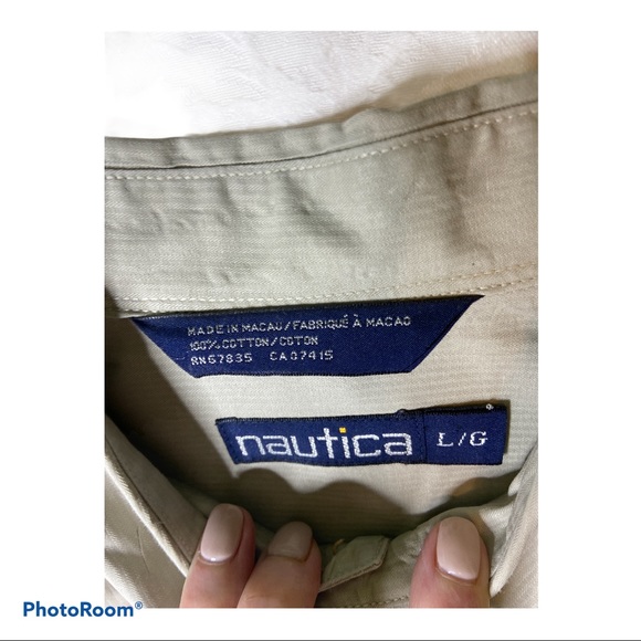 Nautica short sleeve button down shirt L - Picture 3 of 4
